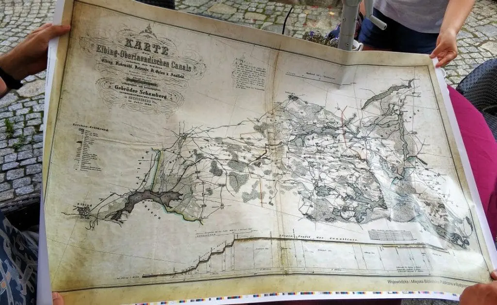 Mapa Krainy Kanału Elbląskiego