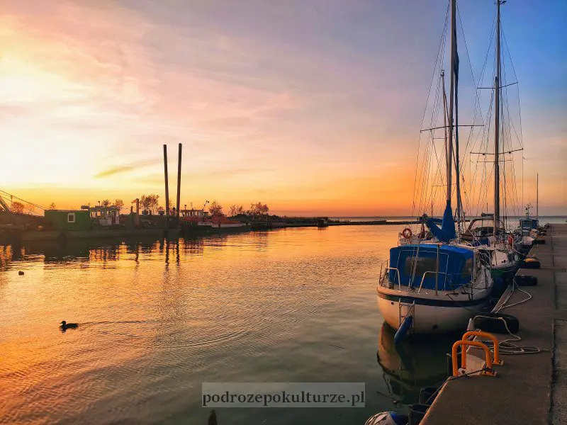 Port w Tolkmicku nas Zalewem Wiślanym