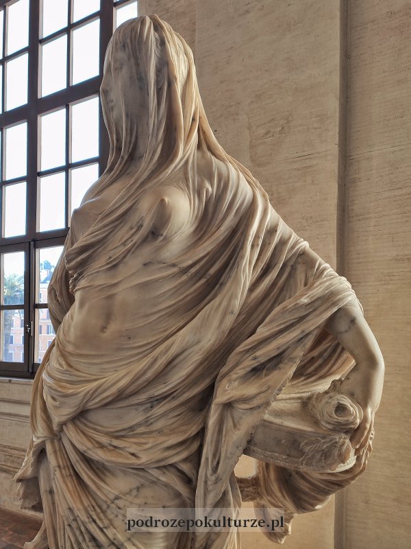 rzeźba Antonio Corradini La Velata Galleria Nazionale d'Arte Antica w Palazzo Barberini Muzeam w Rzymie